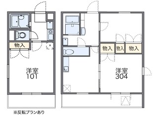 レオパレスＭ＆Ｍの物件間取画像